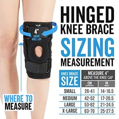 Hinged Knee Brace for Men and Women, Knee Support for Medium (Pack of 1)