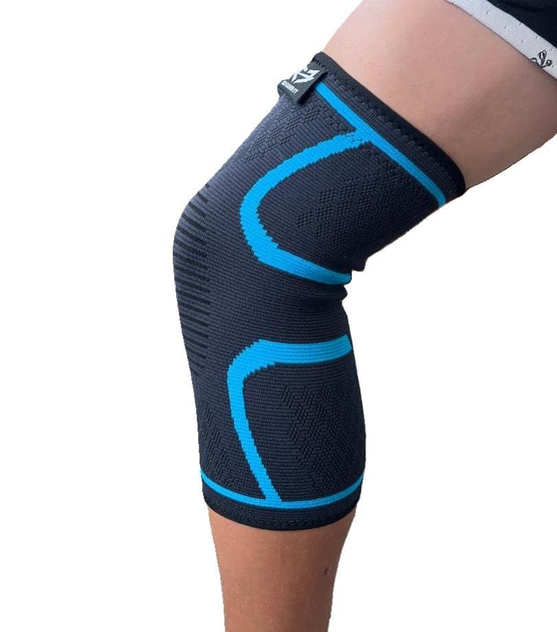 2 Pack Compression Knee Brace Women Men Support Sports Wrestling Blue Large