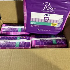 4x Poise Fresh Protection #3 Light Regular Absorbency Pads – 30 Ct Ea Pack New