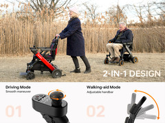 Paiseec 2-in-1 42Lb Foldable Electric Wheelchair 300Lb Intelligent All Terrain