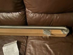 Length 42 in, Straight, Stainless Steel, Grab Bar, Satin Finish NEW