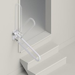 HEALTHCRAFT Angled PT Rail, Wall-Mounted Bathroom Safety Support Rail | Angled