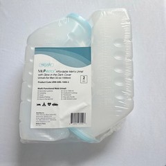 MedVance 2 Pack 1000ml Plastic Portable Urinals for Men Glow in the Dark