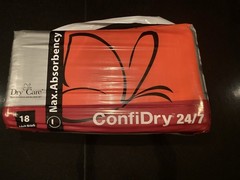 Dry Care ConfiDry 24/7 Max Absorbency Adult Briefs Large 18 Pack White Red