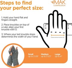 IMAK Compression Active Gloves for Arthritis & Joint Pain-Men & Women Fingerl…