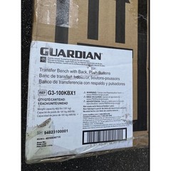 Guardian G3-100KBX1 Transfer Bench w/ Back 400 lb Capacity Adjustable Height