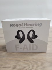 Royal Hearing F-AID Ear-Hook Hearing Aid Black Wireless Bluetooth Rechargeable