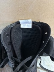 This is a black DJO LLC „Heptex“ medical ankle brace, size small.