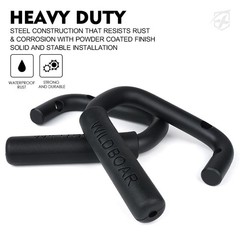 4-Piece Front & Rear Aluminum Grab Handles Kit, Heavy-Duty Roll Black