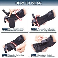 Plantar Fasciitis Foot Drop Splint Orthotic Brace Support Night Splint Black