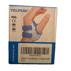 Velpeau Thumb Support Brace Left Hand Small Size S Blue Gray CMC Joint Stab NEW