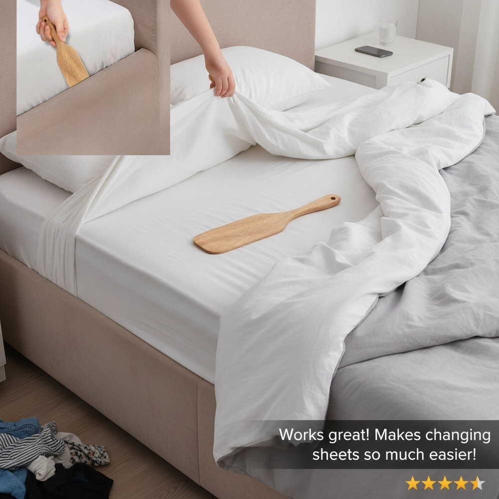 10.1″ Bed Sheet Tucker Tool: Ergonomic Mattress Lifter, Mattress Lifter Wedge…