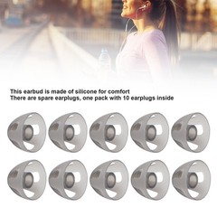 10Pcs Hearing Aids Dome Soft Open Domes Black Layer Replacements Eartip