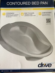 Drive Contoured Bed Pan PC23212 Lightweight Durable Polyethylene NEW
