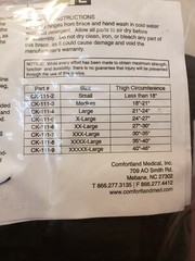 New Comfortland Hinged Knee Brace CK-111-4 Size LARGE 21-24″ Thigh Circumference