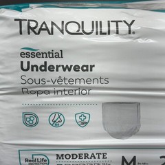 TRANQUILITY 2PK of 25 Essential Underwear – Heavy Medium (34-48in) White