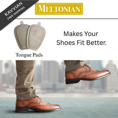 Meltonian Soft Microfiber Tongue Pad for Shoes – Shoe Pads S/M 5L-7M, Brown
