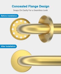 Brushed Gold Stainless Steel Grab Bar 1.5″ Dia 3-Piece Set 18″ 36″ 42″ ADA