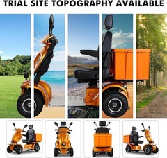 1000W 4-Wheel Heavy Duty Seniors Mobility Scooter 48V 20Ah 15 mph 33 Miles 500lb