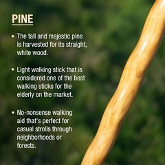 Brazos 55″ Twisted Trail Blazer Handcrafted Walking Stick Brown Made in The