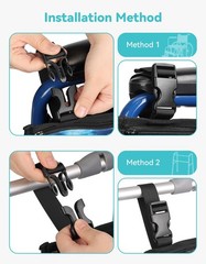 ZHCHG Wheelchair Side Bag, Armrest Pouch 1pack-balck, Blue