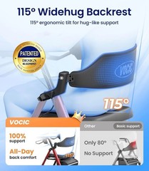 All-Terrain Rollator Walker with 8″ Wheels – Lightweight, Dual Height Adjustable