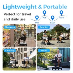 39Lb Ultra-Lightweight 4-Wheel Mobility Scooter – Portable & Foldable Scooter