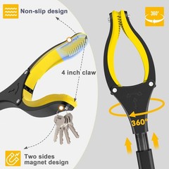 44 Inch Extra Long Grabber Reacher Tool，Foldable Trash Pick Up Stick for Seni…