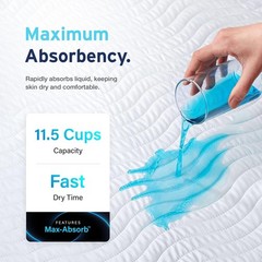 Bamboo Washable Incontinence Bed Pads for Queen Size Beds with Tucks Maxim