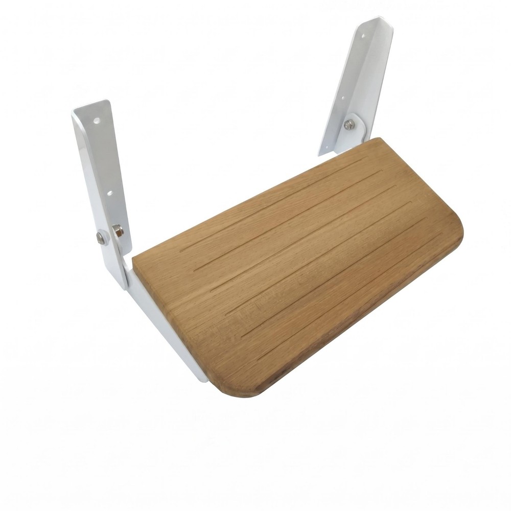 RV Step Board Foldable Boat Step Board Painted White Bracket