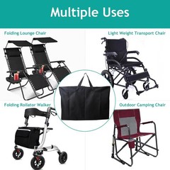 2 Pack Heavy Duty Folding Chair Storage Bag, 600D Chair Storage Case for Beac…