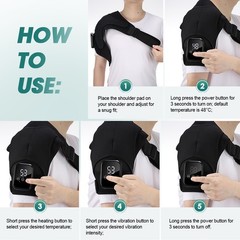 Electric Shoulder Massager Heated Shoulder Brace with Vibration for Pain Relief
