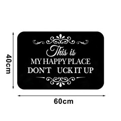 Fun Welcome Mat This is My Happy Place Sarcastic Floor Mat for Indoor Outdoor