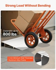 Heavy-Duty 800lb 2in Rise Aluminum Threshold Ramp 11.7x34in Anti-Corrosion
