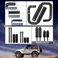 Front Grab Bar Grab Handles, Front Grab Handle Kit Black Textured Compatible