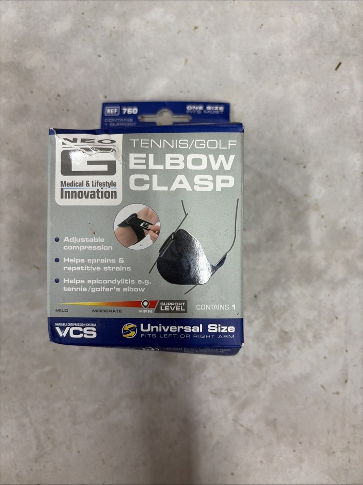 Neo G Tennis/Golf Elbow Clasp For Repetitive Strains Firm Support Adjustable New