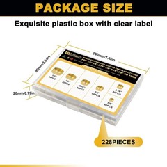 228-Piece Brass Compression Ferrule Kit for Hydraulic and Pneumatic Lines