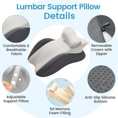 Memory Foam Wedge Pillow Multi-Position Bed Support Pillow for Sitting Up Prone