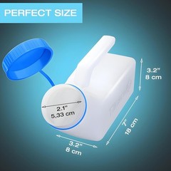 Urinals for Men Glow in The Dark Lid by Tilcare (1 Pack) – 32oz/1000mL Thick Pla
