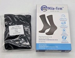 Medical Grade Compression Performance Socks 20-30mmHg SZ LG Black Unisex