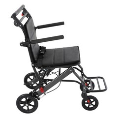 Transport Wheelchair Portable Foldable Traveling Fold Wheel Chair 100kg/220.46lb