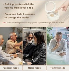 Rechargeable Hearing Aids Amplifiers Super Mini True Over the Counter AuyeeSn…