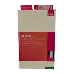 Medi Assure Compression Stocking SiliconeDot Band Thigh Beige 20-30 mmHg Reg