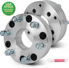 2 Inch 5X4.5 to 6X5.5 Wheel Adapters 74Mm Bore 12X1.5 Studs 2Pcs Set