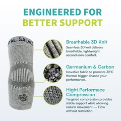 Vital Salveo Elbow Brace Compression Sleeve for Tendonitis Medium, Light gray