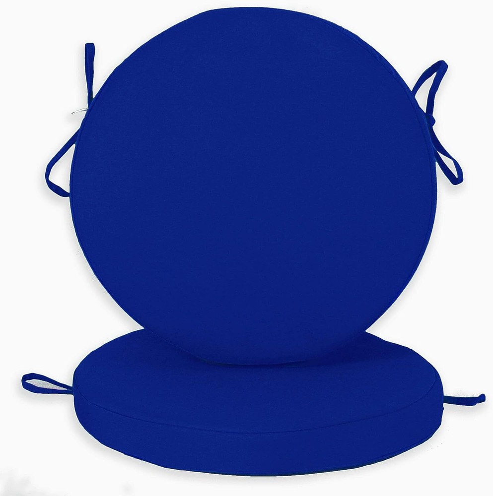 Outdoor Bistro Chair Cushion Water Resistant Round Bar Stool Royal Blue