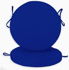 Outdoor Bistro Chair Cushion Water Resistant Round Bar Stool Royal Blue
