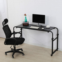 Rolling Overbed Table with Wheels Adjustable 55″-83″ Laptop Stand Black 350 lb