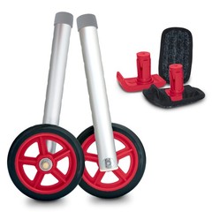 Top Glides Universal Walker 5 Inch Wheel Conversion Kit with FREE FlexFit Ski Gl