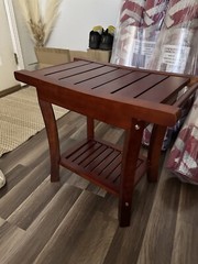 Fumingpal Wood Shower Bath Stool Chair Table Waterproof Indoor Outdoor Brand New